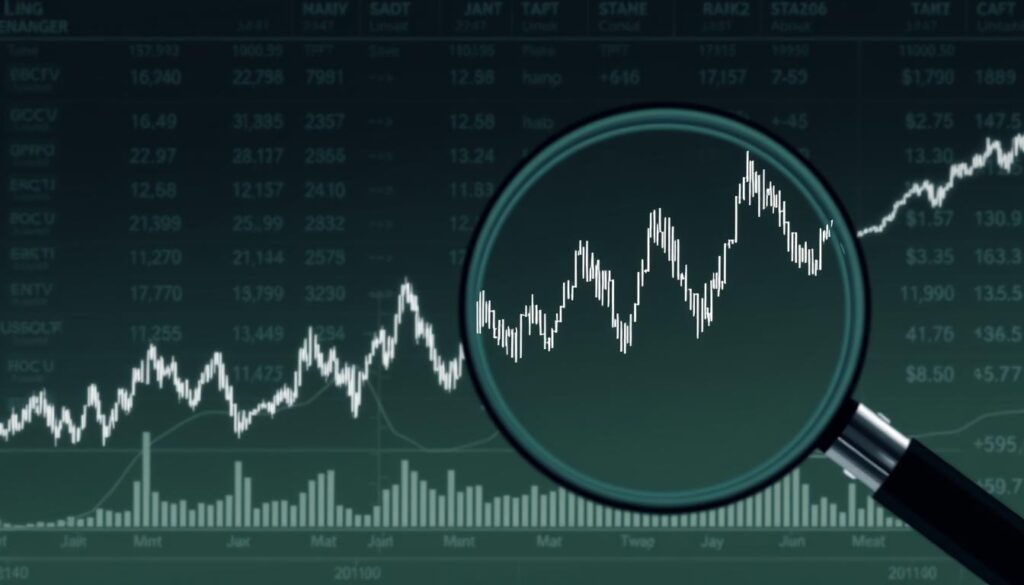 A dynamic financial chart depicting the movement of sports betting lines, visualized against a muted backdrop of stock tickers and statistical data. The chart is rendered in a sleek, high-contrast style, with bold lines tracing the fluctuations in real-time. In the foreground, a magnifying glass hovers over a specific data point, highlighting the importance of close analysis. The overall composition conveys a sense of informed decision-making, where the subtle nuances of line movements are key to successful betting strategies. A dynamic financial chart depicting the movement of sports betting lines, visualized against a muted backdrop of stock tickers and statistical data. The chart is rendered in a sleek, high-contrast style, with bold lines tracing the fluctuations in real-time. In the foreground, a magnifying glass hovers over a specific data point, highlighting the importance of close analysis. The overall composition conveys a sense of informed decision-making, where the subtle nuances of line movements are key to successful betting strategies.