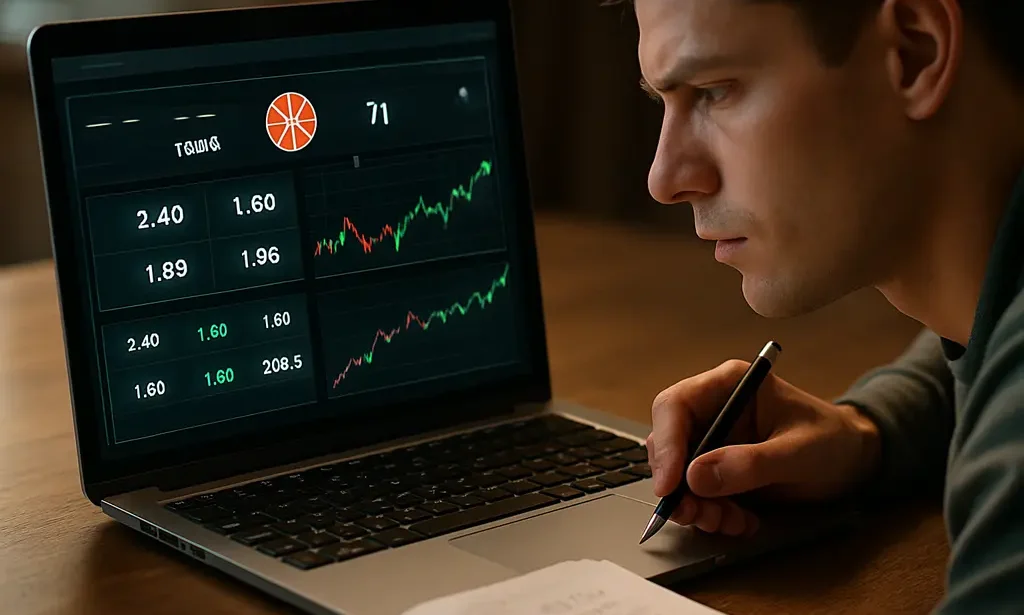 NBA arbitrage markets dashboard with basketball data charts and order-book columns