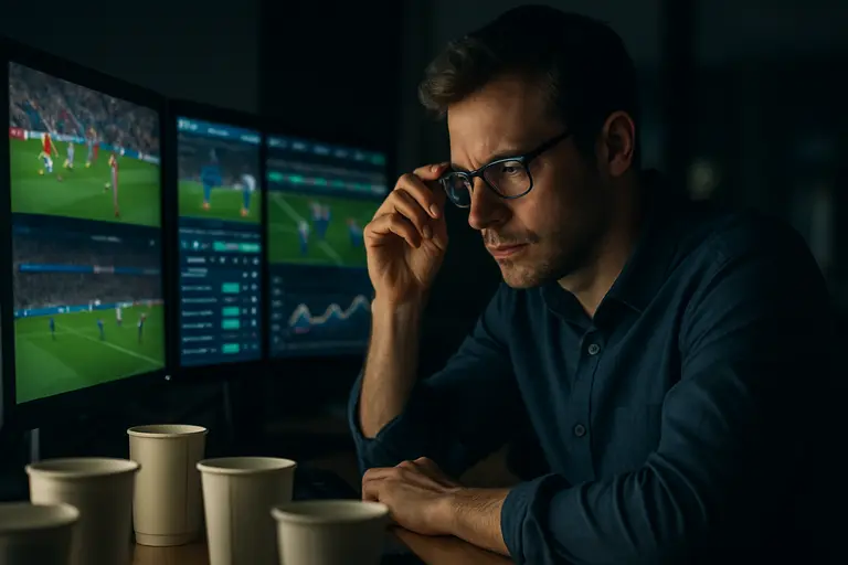 Data feed monitoring station with football game timeline and compliance notes