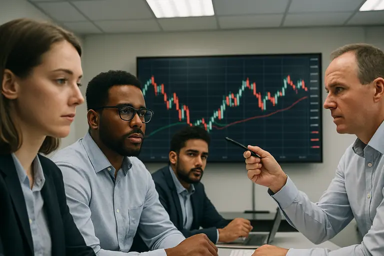 Financial chart beside sportsbook pricing notes on a desk