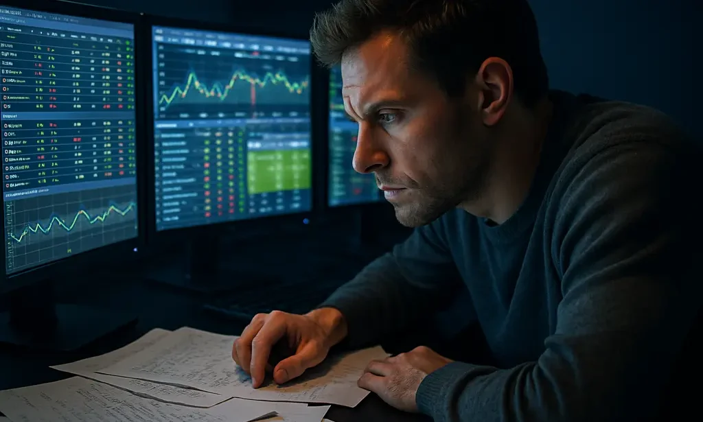 Analyst reviewing live betting markets data on multiple sports dashboards