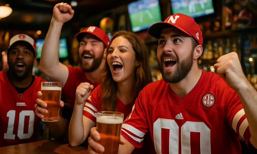 Nebraska Sports Betting ballot analysis with charts, documents and a state map on a desk