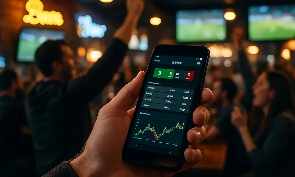 Analyst reviewing offshore sportsbooks data on wagering charts