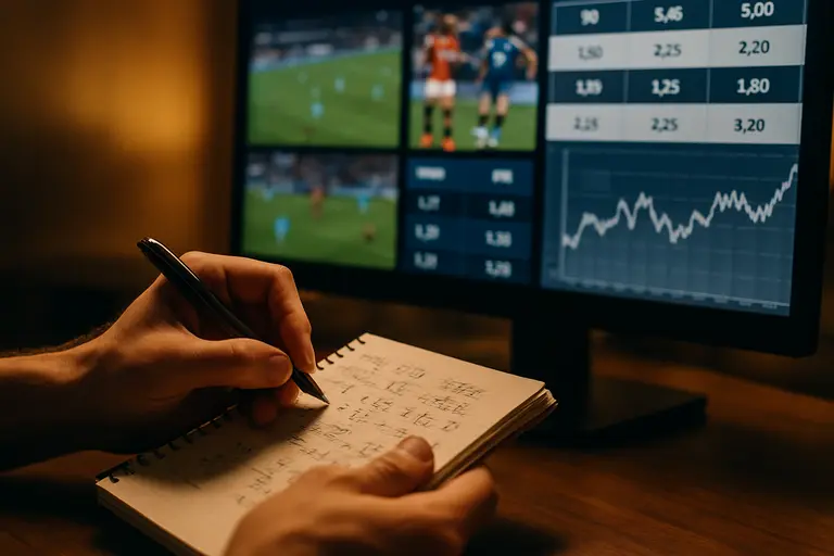 Spreadsheet showing implied probabilities for several sportsbook markets