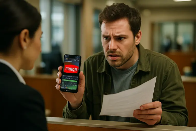 Credit card, calculator, and sportsbook account page arranged on a desk