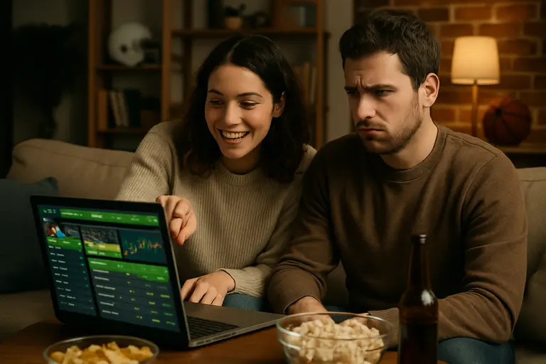 Person reviewing multiple sportsbook price columns on a desktop screen