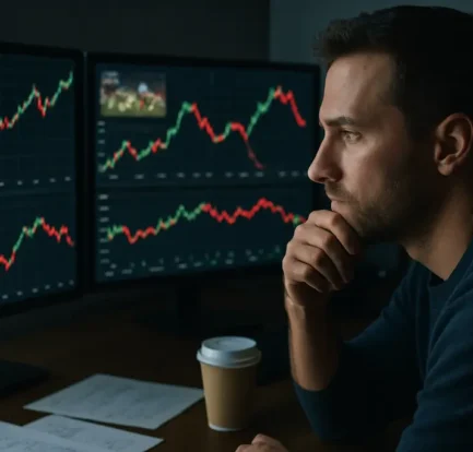 Prediction Markets dashboard with sports contract volume charts and order-book depth indicators